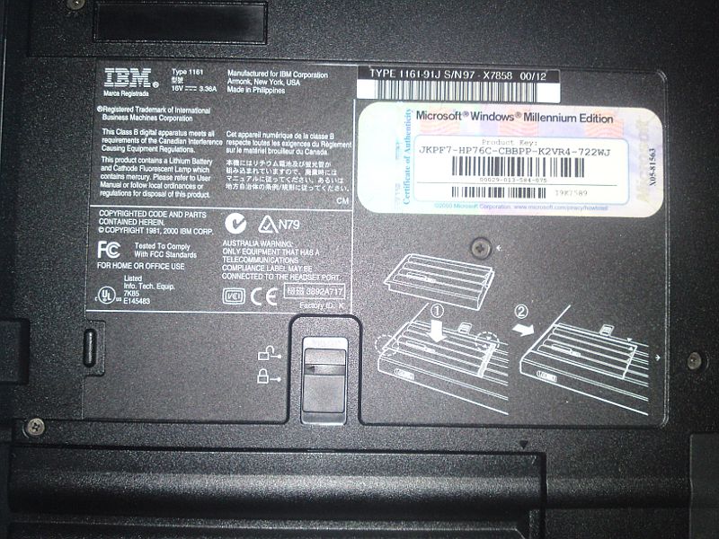 Ibm thinkpad type 1161 02